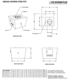 The Outdoor Plus Redan Stainless Steel Fire Pit
