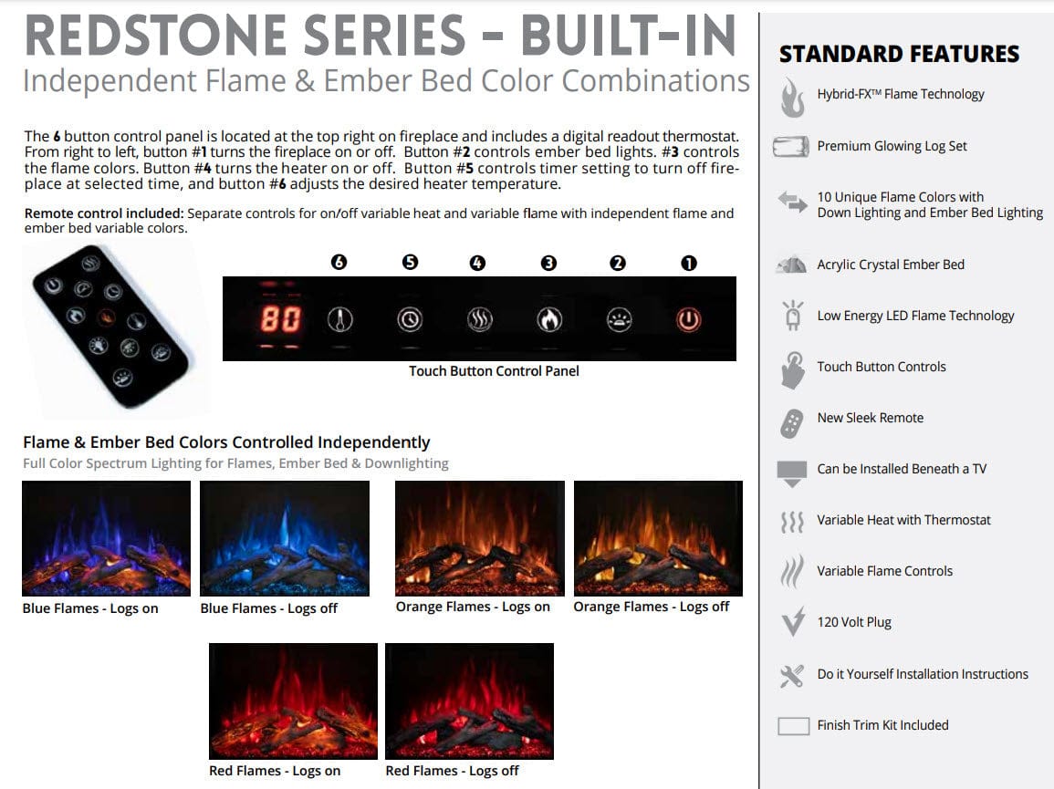 Redstone Rs Modern Flames RS-3021 30