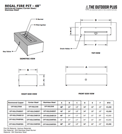 The Outdoor Plus Regal Stainless Steel Fire Pit