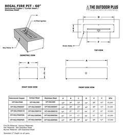 The Outdoor Plus Regal Stainless Steel Fire Pit