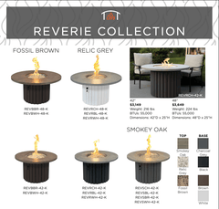 The Outdoor GreatRoom 42-Inch Reverie Round Gas Fire Pit Table