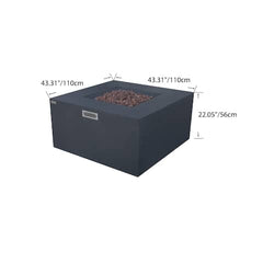 Elementi Plus OFG310 43-Inch Rocky Concrete Fire Table with Hidden Propane Tank