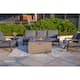 Elementi Plus OFG310 43-Inch Rocky Concrete Fire Table with Hidden Propane Tank