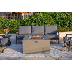 Elementi Plus OFG310 43-Inch Rocky Concrete Fire Table with Hidden Propane Tank
