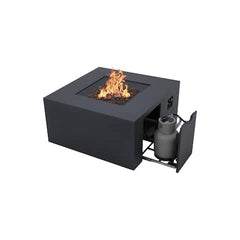 Elementi Plus OFG310 43-Inch Rocky Concrete Fire Table with Hidden Propane Tank