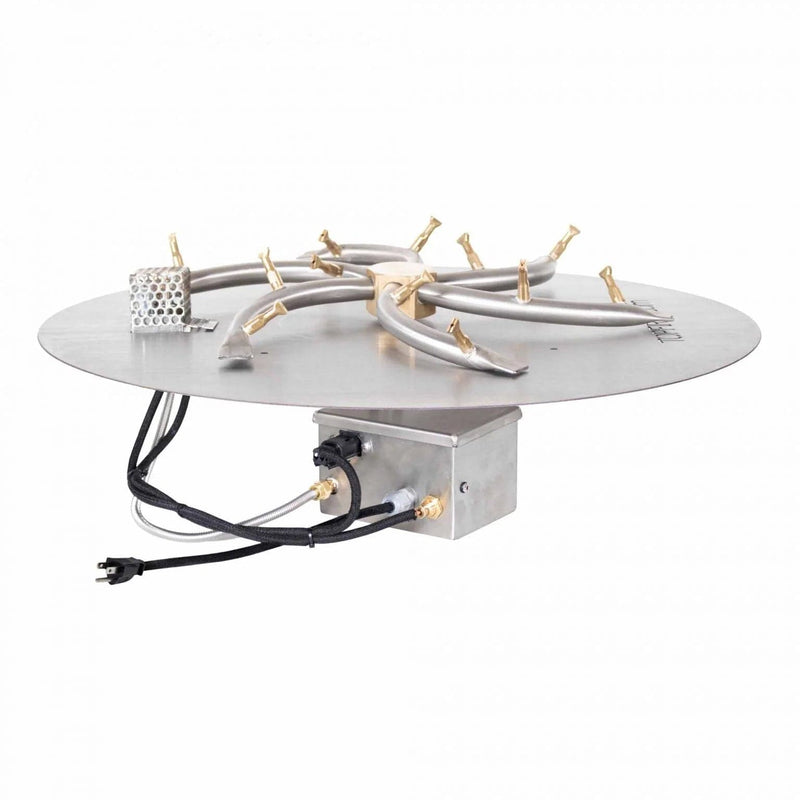 The Outdoor Plus Round Flat Pan With Stainless Steel Triple S Bullet Burner and Ignition Available in Different Pan and Burner Sizes and Ignition System