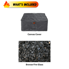 Elementi Plus OFG411SL 40-Inch Roraima Sandstone Concrete Fire Table