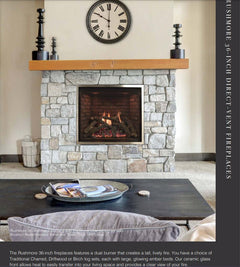 White Mountain Hearth 36" Rushmore Clean-Face Direct Vent Gas Fireplace with TruFlame Technology