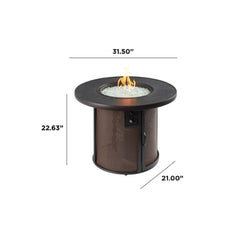 The Outdoor GreatRoom 31.5-Inch Stonefire Round Gas Fire Pit Table