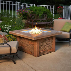 The Outdoor GreatRoom 43.5-Inch Sierra Square Gas Fire Pit Table