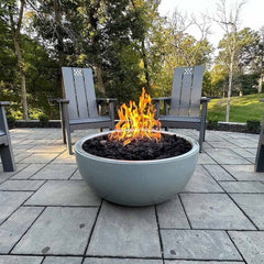 HPC Fire 35" Aluminum Gas Fire Bowl with Torpedo Penta Burner