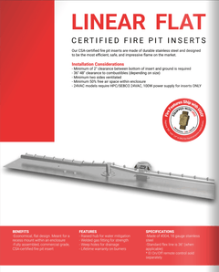 HPC Fire Torpedo Linear Burner with Rectangle Plate Electronic Ignition Gas Fire Pit Kit