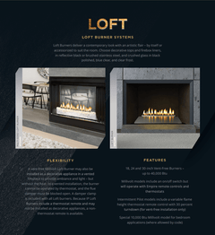 Empire 30" Loft Vent-Free Gas Log Burner Set with Intermittent Pilot