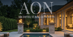 Warming Trends AON GFRC Architectural Halo Round Wok Concrete Vessels w/ Crossfire Brass Burner