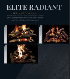 Empire 30" Elite Radiant Vented Burner with Gas Logs Sets