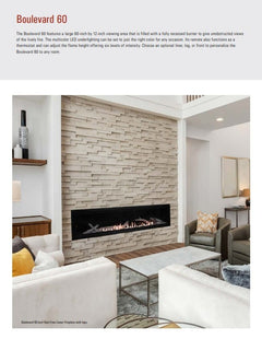 Empire 60" Boulevard Vent-Free Linear Gas Fireplace with Barrier and Remote Control