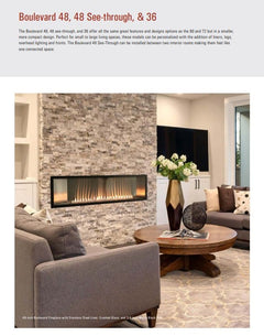 Empire 48" Boulevard Direct Vent Linear Gas Fireplace with Liner and Multi-Function Remote