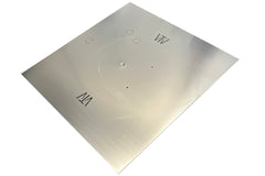 Warming Trends Square Aluminum Fire Pit Burner Plate on white background available in 18-59-inch size