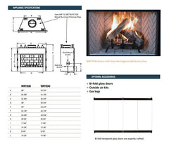 Superior WRT3500 Traditional Radiant Wood Burning Fireplace with Grey Refractory Panel