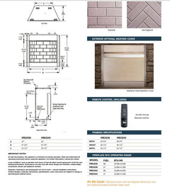 Superior 42-Inch VRE3242 Outdoor Vent-Free Gas Fireplace with White Refractory Panel and Log Set