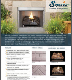 Superior 36-Inch VRE4236 Vent-Free Outdoor Firebox Only