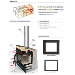 Superior 20-Inch WRT3920 Traditional High-Efficiency EPA Certified Wood Burning Fireplace with White Stacked Panel