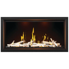 Napoleon TLV50LN Tall Vector Single Sided Direct Vent Linear Gas Fireplace with Luminous Logs, 65-Inch, Electronic Ignition, Natural Gas