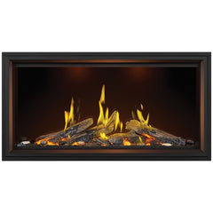 Napoleon TLV50LN Tall Vector Single Sided Direct Vent Linear Gas Fireplace with Luminous Logs, 65-Inch, Electronic Ignition, Natural Gas