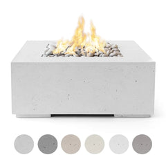 HPC Fire 40" Alea Lightweight Concrete Fire Pit with Torpedo Burner