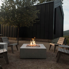 HPC Fire 40" Alea Lightweight Concrete Fire Pit with Torpedo Burner