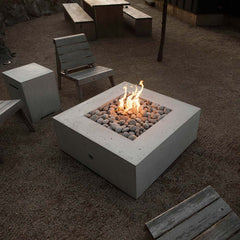 HPC Fire 40" Alea Lightweight Concrete Fire Pit with Torpedo Burner