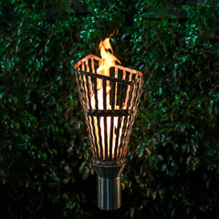 The Outdoor Plus 14" Roman Stainless Steel Fire Torch