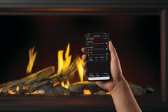 Napoleon TLV50L Tall Linear Vector Direct Vent Gas Fireplace with Luminous Logs, 50-Inch, Electronic Ignition