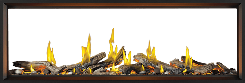 Napoleon TLV74LN2 Tall Linear Vector Double-Sided Direct Vent Gas Fireplace with Luminous Logs, 74-Inch, Electronic Ignition