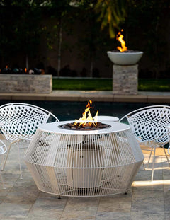 The Outdoor Plus Cesto Powder Coat Round Fire Pit