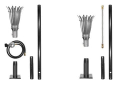 The Outdoor Plus 14" Trojan Stainless Steel Fire Torch Complete Set