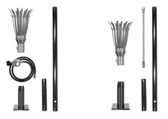 The Outdoor Plus 14" Havana Stainless Steel Fire Torch Complete Set