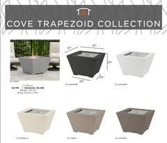 The Outdoor GreatRoom 37-Inch Cove Trapezoid Gas Fire Pit Bowl