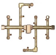 Warming Trends Crossfire 2.0 Universal Original Brass Gas Fire Pit Burner
