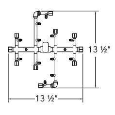 Warming Trends Crossfire 2.0 Universal Original Brass Gas Fire Pit Burner