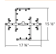 Warming Trends Crossfire 2.0 Universal Original Brass Gas Fire Pit Burner