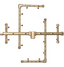 Warming Trends Crossfire 2.0 Universal Original Brass Gas Fire Pit Burner