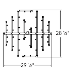 Warming Trends Crossfire 2.0 Universal Original Brass Gas Fire Pit Burner