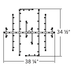 Warming Trends Crossfire 2.0 Universal Original Brass Gas Fire Pit Burner