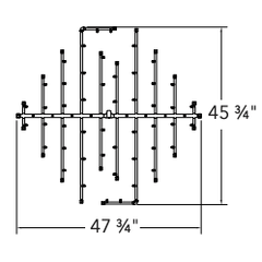 Warming Trends Crossfire 2.0 Universal Original Brass Gas Fire Pit Burner