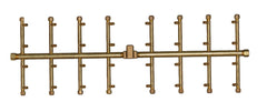 Warming Trends Crossfire 2.0 Universal Double Tree-Style Brass Gas Fire Pit Burner