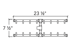 Warming Trends Crossfire 2.0 Universal H-Style Brass Gas Fire Pit Burner