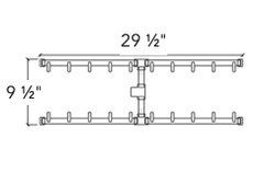 Warming Trends Crossfire 2.0 Universal H-Style Brass Gas Fire Pit Burner