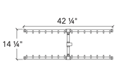Warming Trends Crossfire 2.0 Universal H-Style Brass Gas Fire Pit Burner