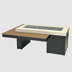 The Outdoor GreatRoom 64.5x48.25-Inch Uptown Linear Gas Fire Pit Table